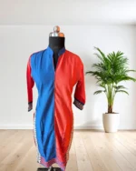 Cotton Straight Kurti with Collar Neck and Thread work for Women